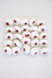 25li Paket Yapay Küçük Kafa Şakayık Beyaz - Yapay Çiçek Sitesi