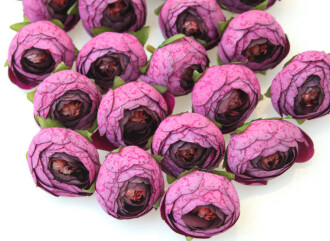 25li Paket Yapay Küçük Kafa Şakayık Mor - 2