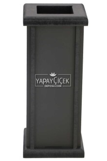 30 cm Siyah Ahşap Vazo Trend Model - 2