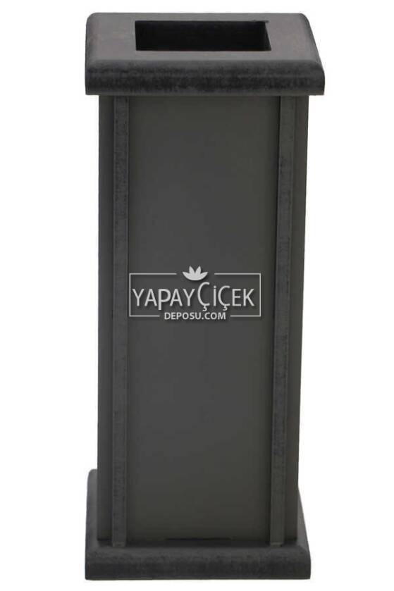 30 cm Siyah Ahşap Vazo Trend Model - 2