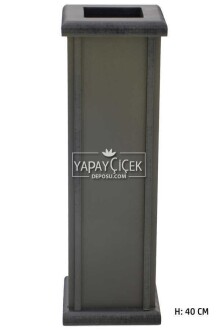 40 cm Siyah Ahşap Vazo Trend Model - 2