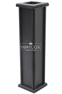 50 cm Siyah Ahşap Vazo Trend Model - 2