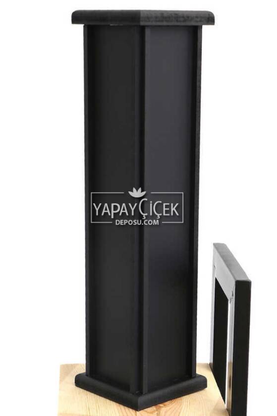 50 cm Siyah Ahşap Vazo Trend Model - 5