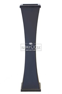 60 cm Siyah Ahşap Vazo İnce Belli Model - Yapay Çiçek Sitesi