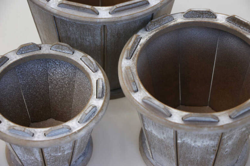 Ahşap Saksı 3lü Set Sepet Model Eskitme - 3