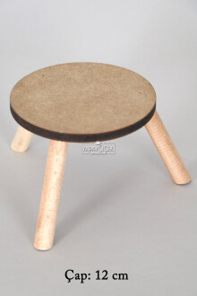 Ahşap Saksı Ayak Çap 12 cm - Yapay Çiçek Sitesi