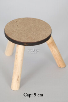 Ahşap Saksı Ayak Çap 9 cm - Yapay Çiçek Sitesi