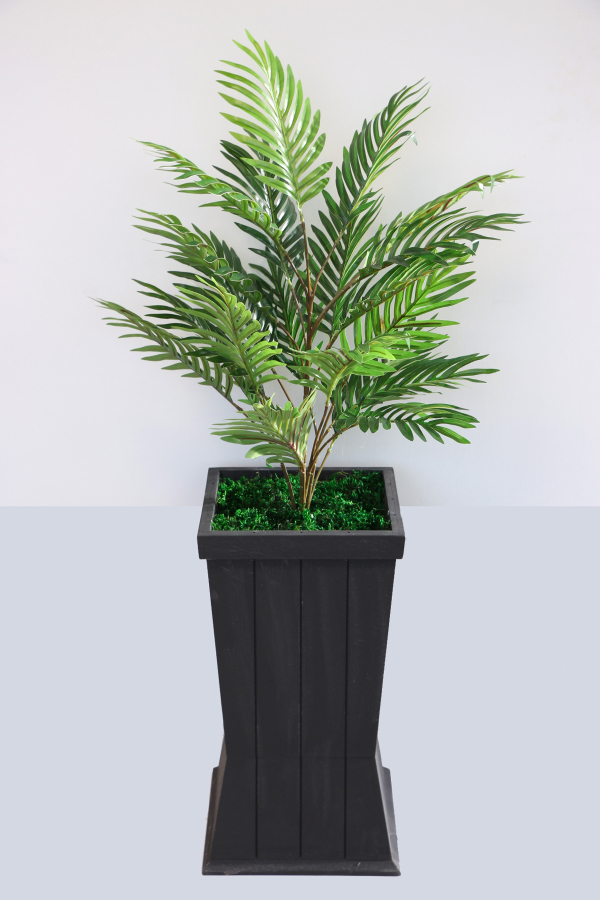 Ahşap Saksıda 21 Dallı Areka Bitkisi 115 cm - 1