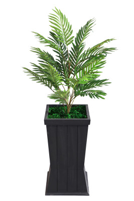 Ahşap Saksıda 21 Dallı Areka Bitkisi 115 cm - 2