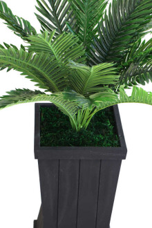 Ahşap Saksıda 24 Dallı Dev Yapay Sıkas 100 cm - 5