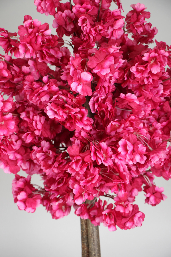 Ahşap Saksıda Yapay Bahar Dalı Ağacı Mürdüm 150 cm - 3