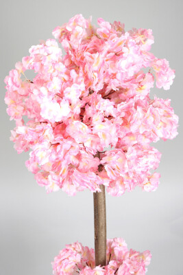 Ahşap Saksıda Yapay Bahar Dalı Ağacı Pembe 150 cm - 3