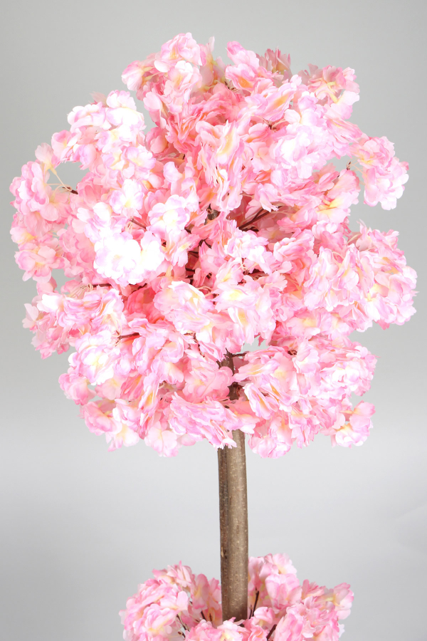 Ahşap Saksıda Yapay Bahar Dalı Ağacı Pembe 150 cm - 3
