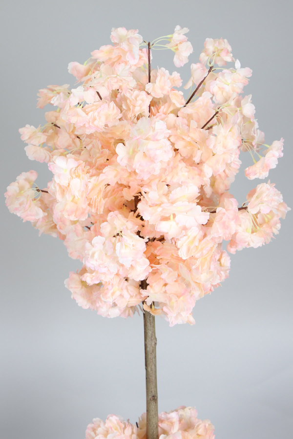 Ahşap Saksıda Yapay Bahar Dalı Ağacı Somon 150 cm - 2