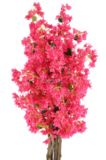 Ahşap Saksıda Yapay Begonvil Ağacı 185 cm Fuşya - 4