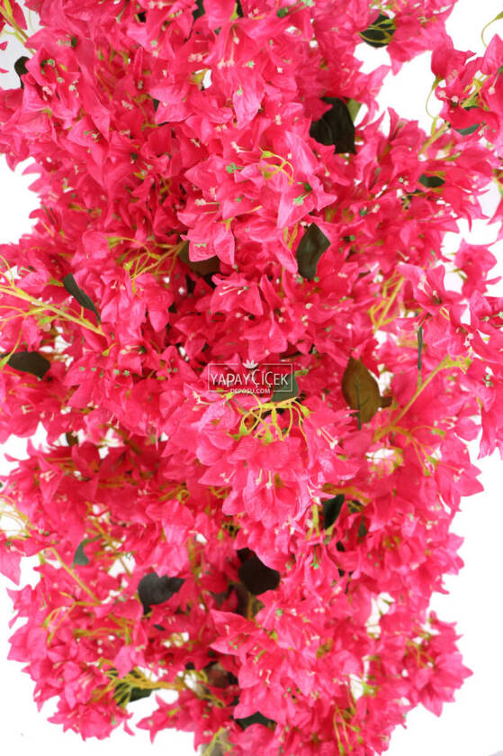 Ahşap Saksıda Yapay Begonvil Ağacı 185 cm Fuşya - 5