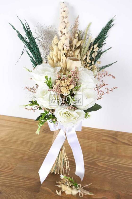 Alonza Yapay Gelin Çiçeği 2li Set - 1