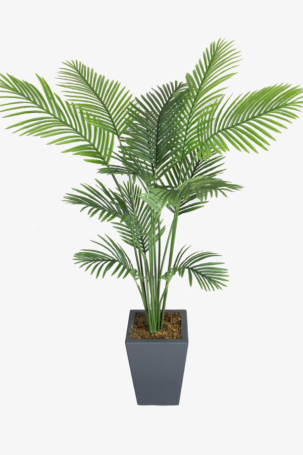 Antrasit Saksıda Yapay 13 Yapraklı Areka Palmiye Ağacı 190 cm - 1