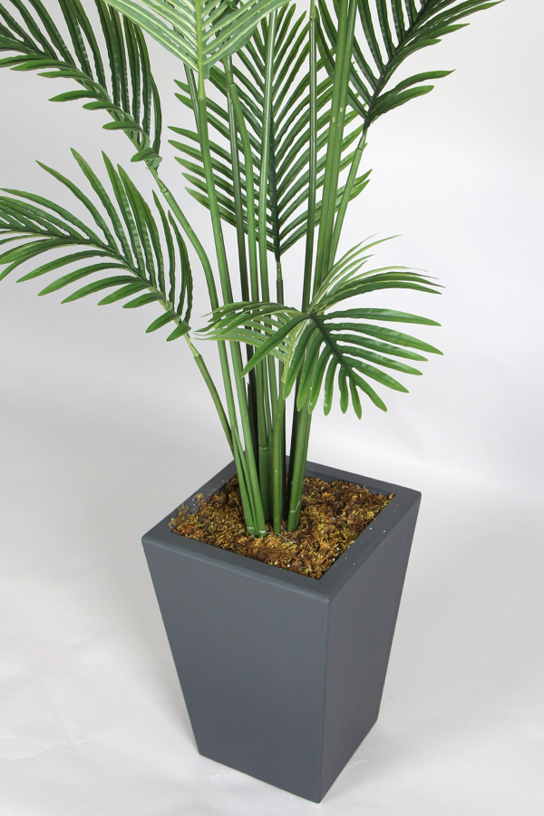 Antrasit Saksıda Yapay 13 Yapraklı Areka Palmiye Ağacı 190 cm - 3