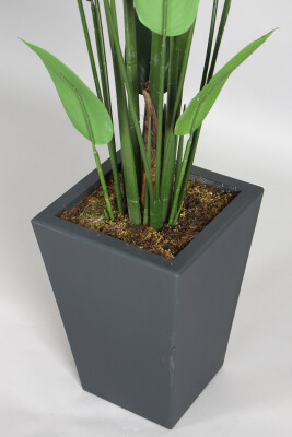 Antrasit Saksıda Yapay 22 Yapraklı Starliçe Ağacı 200 cm - 3