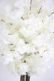 Beton Saksıda Yapay Bahar Dalı Ağacı 105 cm Beyaz - 3