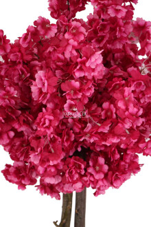 Beton Saksıda Yapay Bahar Dalı Ağacı 105 cm Mürdüm - 2