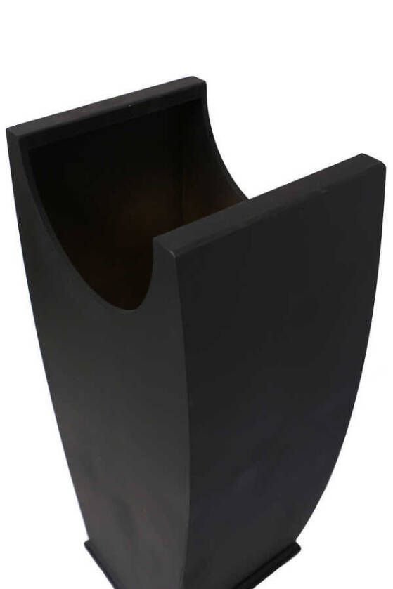 Dekoratif Ahşap Çiçeklik Saksı Baca Model Siyah - 3