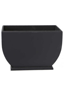 Dekoratif Ahşap Çiçeklik Saksı Kayık Model Siyah - 2