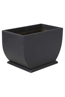 Dekoratif Ahşap Çiçeklik Saksı Kayık Model Siyah - 3