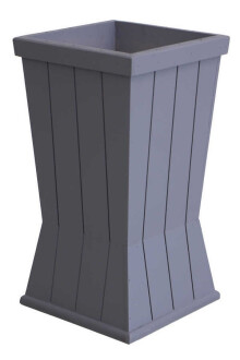 Dekoratif Ahşap MDF Saksı ve Çiçeklik Antrasit Gri 50cm Kanallı Model - 2