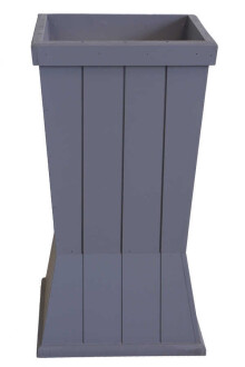 Dekoratif Ahşap MDF Saksı ve Çiçeklik Antrasit Gri 50cm Kanallı Model - 3