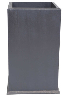 Dekoratif Ahşap MDF Saksı ve Çiçeklik Antrasit Gri 60 cm Düz Model - 2