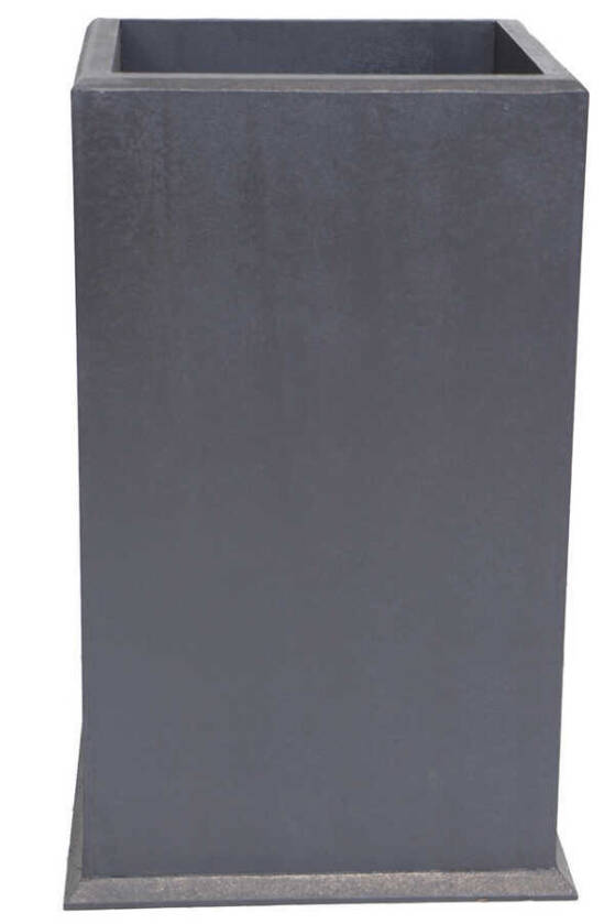 Dekoratif Ahşap MDF Saksı ve Çiçeklik Antrasit Gri 60 cm Düz Model - 2