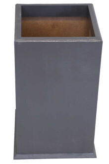 Dekoratif Ahşap MDF Saksı ve Çiçeklik Antrasit Gri 60 cm Düz Model - 3