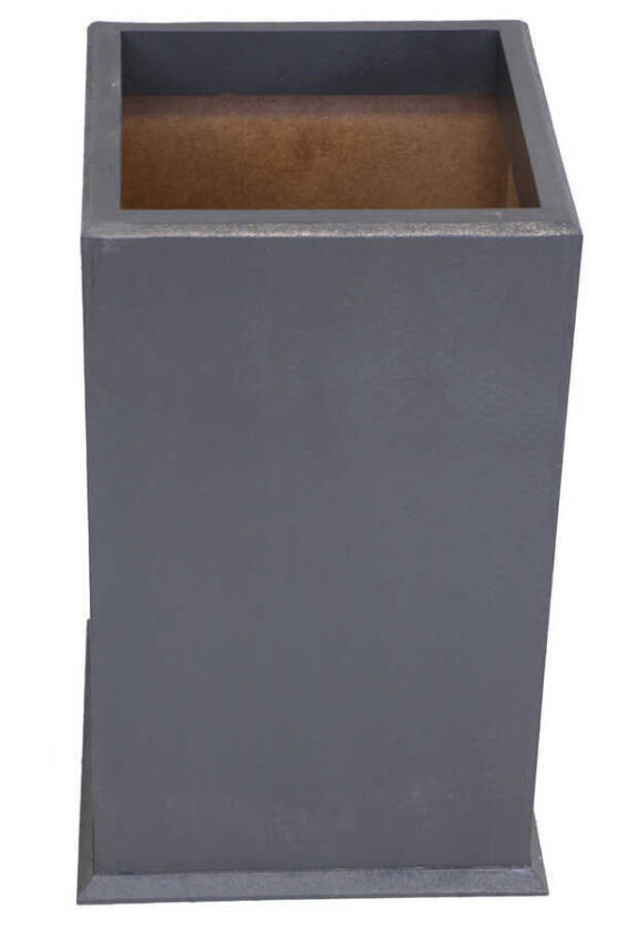 Dekoratif Ahşap MDF Saksı ve Çiçeklik Antrasit Gri 60 cm Düz Model - 3