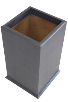 Dekoratif Ahşap MDF Saksı ve Çiçeklik Antrasit Gri 60 cm Düz Model - 4