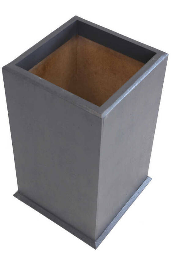 Dekoratif Ahşap MDF Saksı ve Çiçeklik Antrasit Gri 60 cm Düz Model - 4