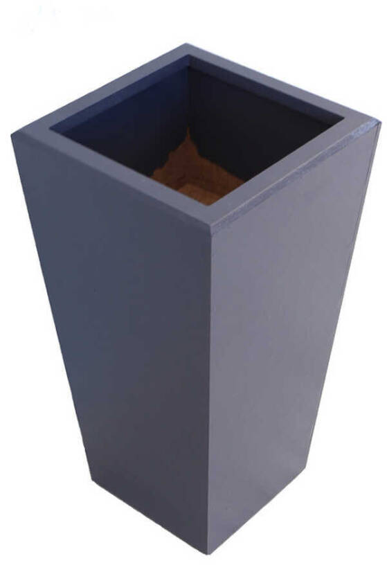 Dekoratif Ahşap MDF Saksı ve Çiçeklik Antrasit Mavi 60cm - 3