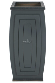 Dekoratif Ahşap MDF Saksı ve Çiçeklik İlizyon 60cm Antrasit - 3