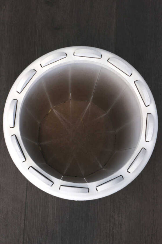 Dekoratif Konik Ahşap MDF Saksı 28 cm Beyaz - 3