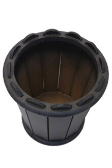 Dekoratif Konik Ahşap MDF Saksı 28 cm Siyah - 2