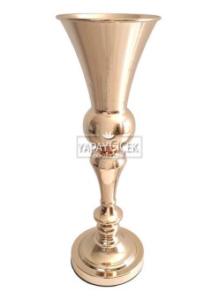 Dekoratif Metal Vazo Yuso 50 cm Gold - Yapay Çiçek Sitesi