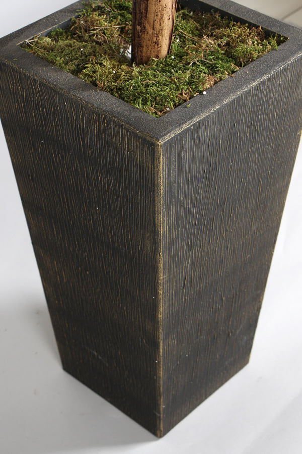 Eskitme Gold Saksıda Yapay Starliçe Stromanthe Dua Çiçeği 180 cm Kızıl - 3