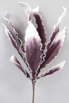 Exclusive Tropik İri Hamur Yapraklı Egzotik Uzun Dal 100 cm Degrade Mürdüm - 2