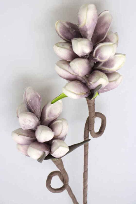 Exclusive Yapay Çiçek Ara Dal Lateks Enginar 100 cm Mor-Beyaz - 3