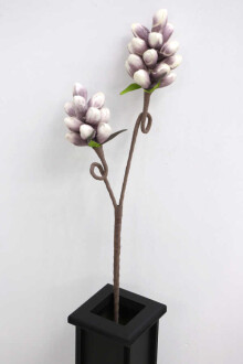 Exclusive Yapay Çiçek Ara Dal Lateks Enginar 100 cm Mor-Beyaz - 4