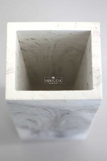 Handmade Beton Kuru Çiçek Vazosu 18 cm - 3