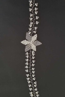 Kar Tanesi Kristal İnci Gelin Tacı - Yapay Çiçek Sitesi