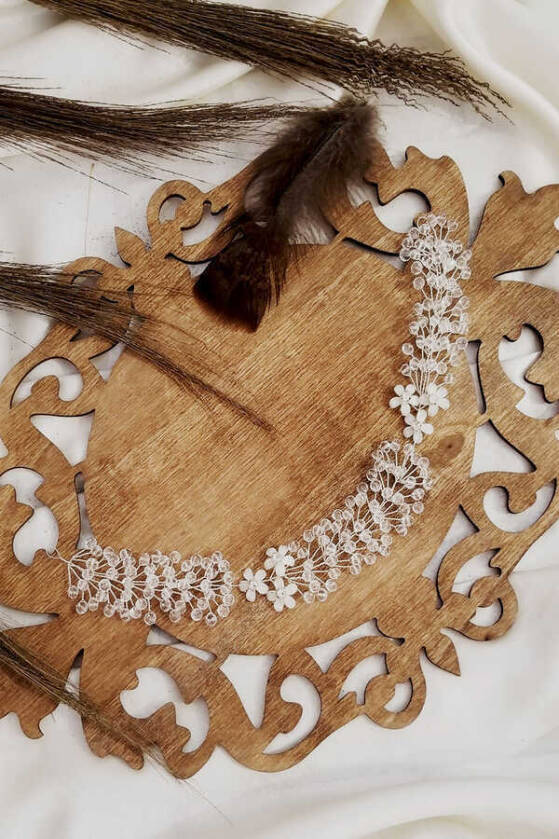 Küçük Çiçekli Kristal Taç - 1