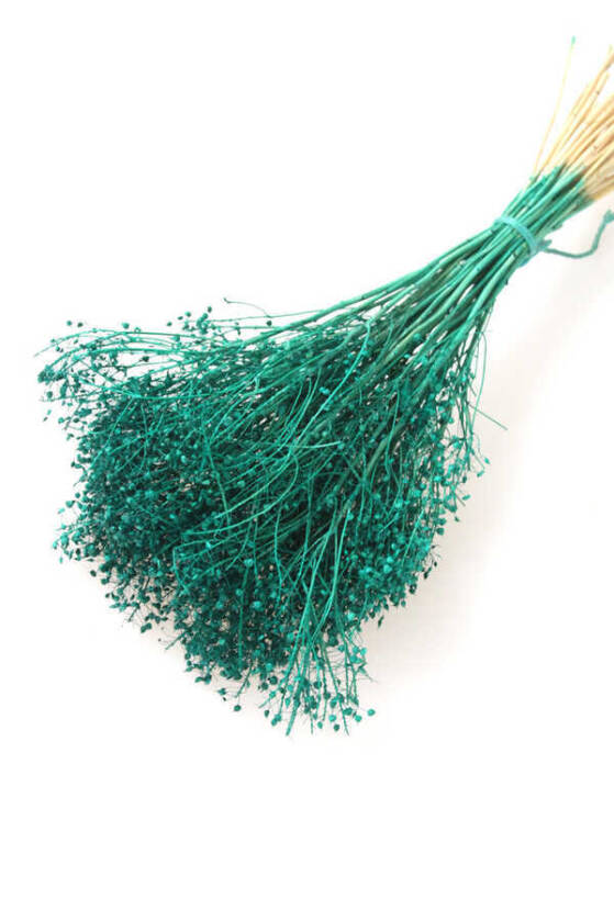 Kuru Çiçek Kalp Otu Demeti Petrol Yeşili - 1